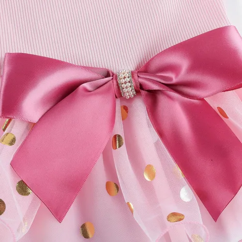 Miniatura 3 de Vestido de princesa para perro, bonita falda tutú de encaje, ropa de boda para cachorros para perros pequeños y medianos Chihuahua Pitbull (rosa, S)