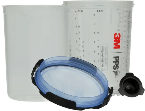 Miniatura 9 de 3M PPS 2.0 Kit de taza, tapas y forros para pistola pulverizadora, 26325, grande, 28 onzas, filtro de 125 micrones, uso para automóviles, muebles