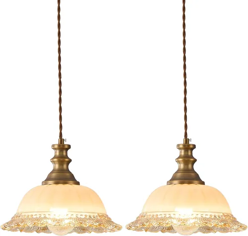 Miniatura 9 de HDDFL Lámparas Colgantes de Vidrio Modernas Accesorios de Iluminación Colgante Lámpara Colgante Acabado Cepillado Accesorio de Luz Colgante