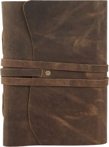 Miniatura 3 de KomalC Diario de cuero hecho a mano Cuaderno de escritura Diario Bloc de notas diario encuadernado para hombres y mujeres, papel sin líneas