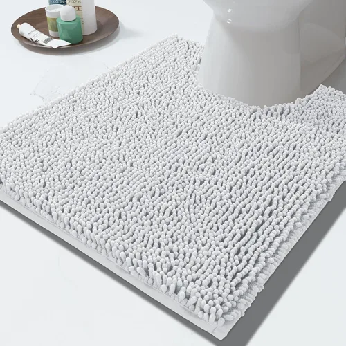 Miniatura 8 de Yimobra Alfombras lavables para baño, alfombra de baño de chenilla súper suave y absorbente para piso y alfombra, alfombra antideslizante de secado