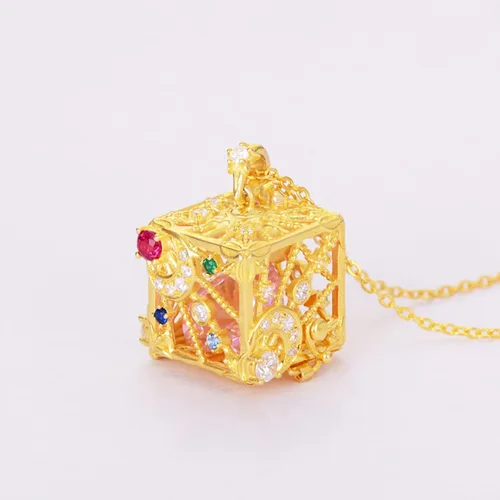 Miniatura 7 de VINKACE - Collares para mujeres y hombres, vermeil hechos a mano, con forma de corazón, circonita, colgante para hombres y mujeres, regalo para él