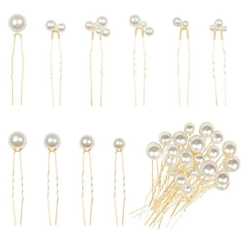 Miniatura 6 de ELANE 38 horquillas de pelo de perlas para peinados de boda, accesorios para el cabello de novia, accesorios para el cabello para mujeres y niñas