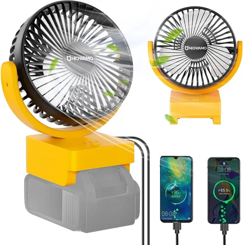 Miniatura 12 de Uniqwamo Ventilador Nebulizador Portátil Compatible con Batería de 18V de Makita (Sin Batería) o Alimentado por USB, Ventilador de Enfriamiento