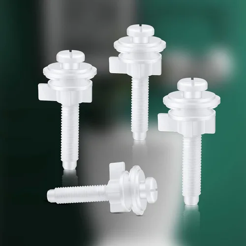 Miniatura 3 de Kit de repuesto de 32 piezas de tornillos para asiento de inodoro Jetec, pernos de plástico con tuercas de plástico y arandelas, kit de piezas