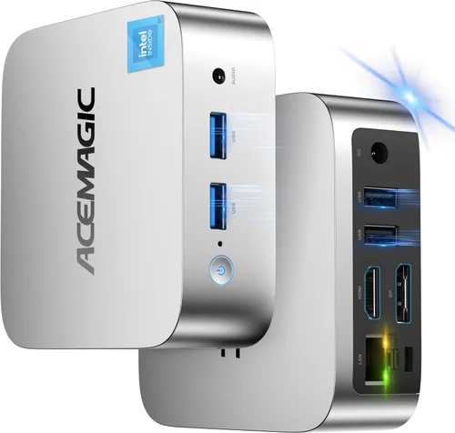 ACEMAGIC V1 Mini PC Computers, N97 16GB DDR4 RAM 1TB SSD Mini Computers, Mini Desktops Support Dual 4K, WiFi, Bluetooth, Small PC for Business Home