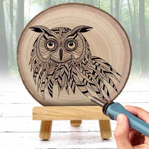 Miniatura 4 de Rebanadas de madera para centros de mesa, 4 piezas, rodajas de madera redondas para manualidades, círculos y losas de madera rústica, discos