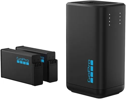 GoPro Cargador de batería dual + 2 baterías recargables Enduro para MAX2 - Accesorio oficial de GoPro