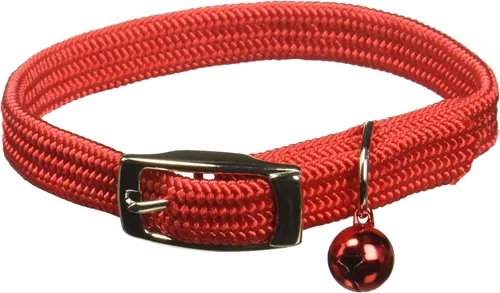 Miniatura 16 de Kool Kat Collar de seguridad elástico para gatos con campana, negro, 12 pulgadas