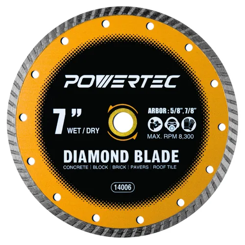 Miniatura 17 de POWERTEC Hojas de sierra de diamante de 4-1/2 pulgadas para amoladora angular, paquete de 5, borde de malla turbo súper fino para cortar porcelana