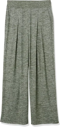 Miniatura 8 de Daily Ritual Pantalón de pierna ancha plisado de punto acogedor para mujer