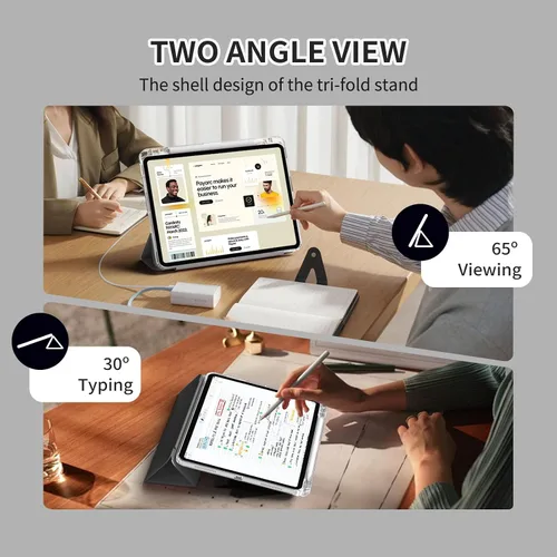 Miniatura 3 de kenke Funda para iPad (A16) de 11ª generación de 11 pulgadas 2025, iPad de 10.9 pulgadas 2022 con soporte para lápices, funda de marco de TPU suave