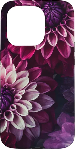 Miniatura 13 de iPhone 11 Dahlia Flower Floral Nature Garden Funda con diseño granate rosa y morado
