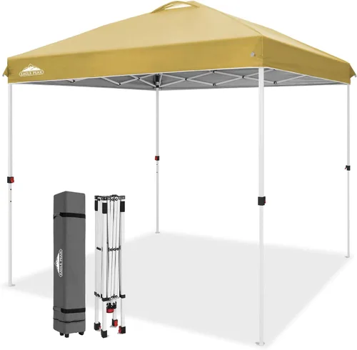Miniatura 556 de EAGLE PEAK Tienda de campaña desplegable con bolsa de transporte con ruedas, 8 estacas, 4 cuerdas, 4 bolsas de peso, toldo de tienda de campaña