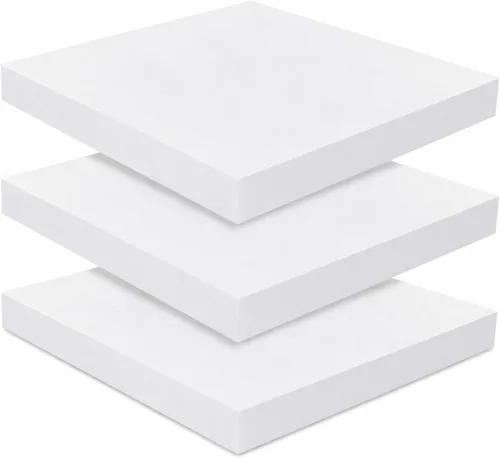 Miniatura 10 de Frienda Paquete de 3 cojines de espuma de alta densidad de 2 x 20 x 20 pulgadas, repuesto de cojín de espuma de corte cuadrado a medida, para silla