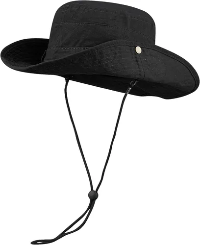 Croogo Sombrero de ala ancha Bonnie de verano, sombrero de sol para pesca, estilo vaquero, sombrero de pescador, safari al aire libre, caza,