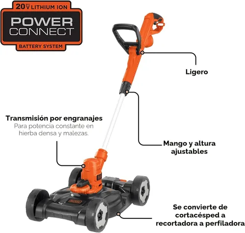 Miniatura 2 de BLACK+DECKER 3 en 1 Podadora de hierba/de esquina y cortacésped, 6,5 A, 12 pulgadas (MTE912)