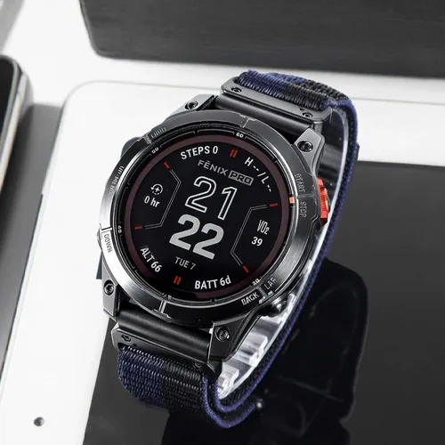 Miniatura 2 de Correa de reloj de nailon Quickfit de 0.787 in para Garmin Fenix 8 1.693 in, Fenix 6s, Fenix 5s, Epix Pro Gen 2 1.654 in, Approach S70 1.654 in