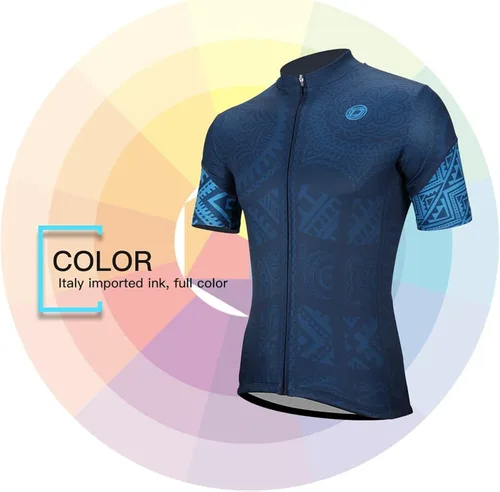Miniatura 6 de Darevie Jersey de ciclismo para hombre, secado fresco, para ciclismo, profesional, con bolsillos, color azul marino