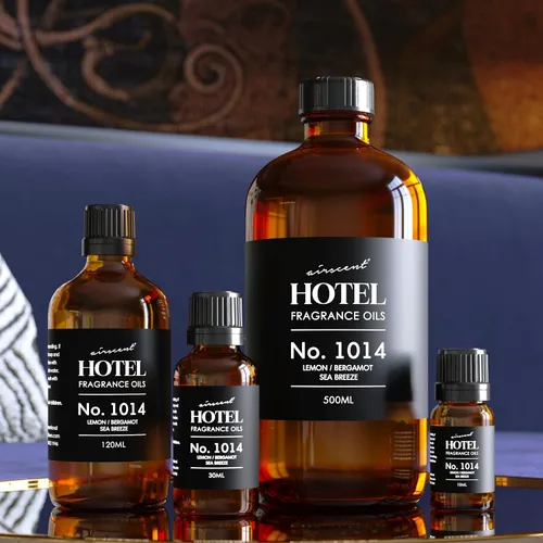 Miniatura 7 de AirScent - Aceite difusor de hotel n.º 1014 inspirado en la icónica mezcla costera de hotel de 5 estrellas, brisa marina de bergamota de limón, 0.34