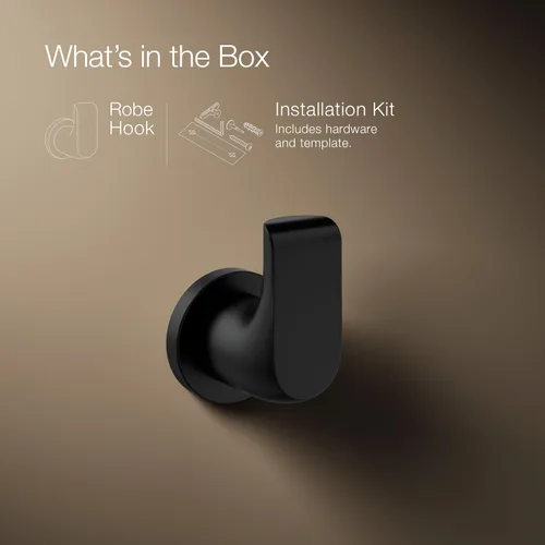 Miniatura 9 de Kohler 97499-BL Avid - Gancho para bata, color negro mate
