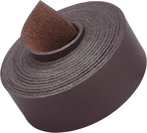 Miniatura 17 de GORGECRAFT Correas de cuero genuino de grano completo de 1.5 pulgadas de ancho y 78 pulgadas de largo, tira de piel sintética de una sola cara