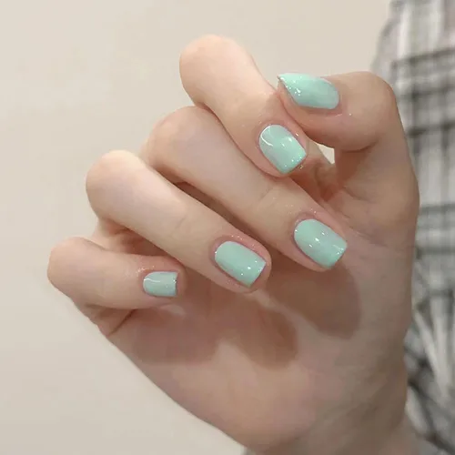 Miniatura 34 de 24 uñas postizas a presión de punta francesa, uñas acrílicas medianas falsas/falsas con diamantes de imitación de flores, diseños de punta francesa