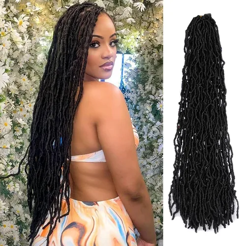 Miniatura 15 de Rastas cortas de ganchillo de pelo sintético de 14 pulgadas, 8 paquetes, nuevas rastas onduladas de ganchillo, trenzas de diosa suaves de ganchillo