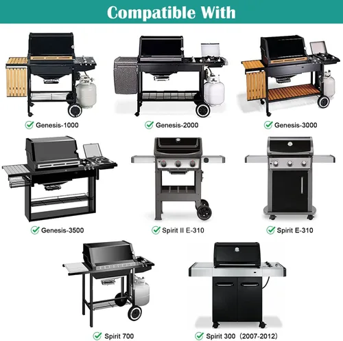 Miniatura 4 de Parrilla de hierro fundido 7598 para parrilla Weber Spirit serie 300, repuesto reversible para parrillas Weber Spirit i y II E-310 E-310 S-310 E-315