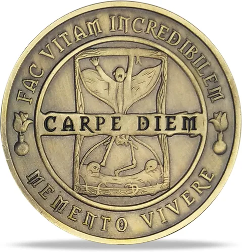 Miniatura 2 de Imasoner Memento Mori Coin Stoic Coin EDC Challenge Coin Stoicism Regalos para recordatorio