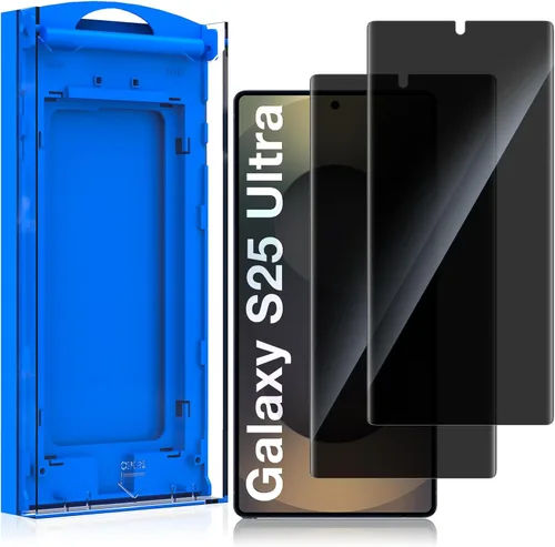 Miniatura 9 de KUZOOM Paquete de 2 protectores de pantalla antiespía para Samsung Galaxy S22 Ultra 5G de 6.8 pulgadas, película protectora de pantalla curva 3D