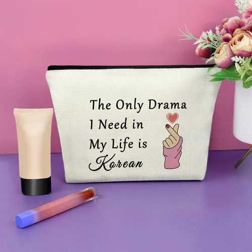 Miniatura 4 de Sazuwu Regalos de drama coreano, bolsa de maquillaje para fanáticos del K-Drama, ideas divertidas de regalo de K-Pop para mejor amiga, bolsa