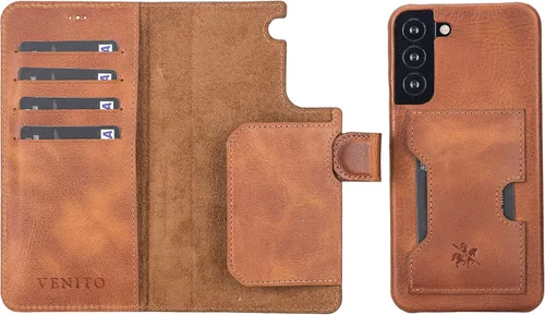Miniatura 148 de Venito Florence - Funda de piel compatible con Samsung Galaxy S9, extra segura con bloqueo RFID, cartera desmontable para teléfono (gris decolorado)