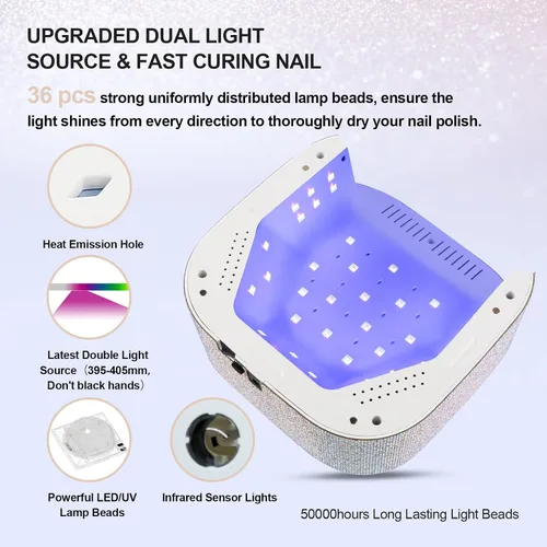 Miniatura 3 de Lavinda Sparkle - Lámpara de uñas inalámbrica con luz UV para uñas de gel y taladro eléctrico para uñas de gel acrílico, uñas de gel acrílico, uso