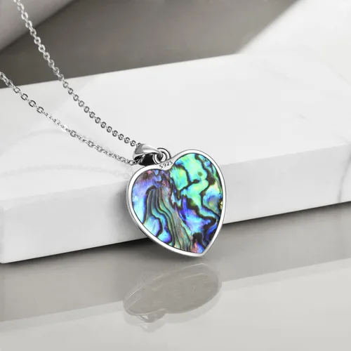 Miniatura 119 de ONEFINITY Collar de plata de ley 925 con diseño de árbol de la vida con colgante de nudo celta de concha de abulón para mujer