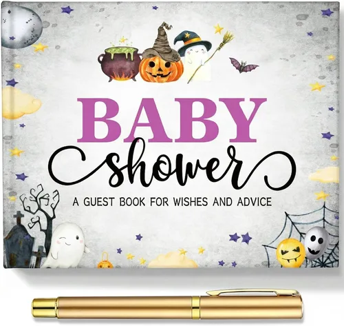 Miniatura 31 de Fuyoooo 27 piezas de libro de invitados para baby shower de safari en la jungla con tarjeta de lugar floral y sello de inicio de sesión para baby