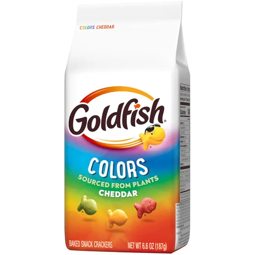 Miniatura 8 de Goldfish Colors - Galletas de queso cheddar, galletas horneadas, bolsa de 6.6 onzas