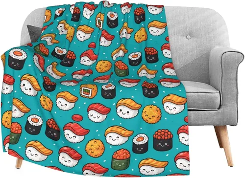 Miniatura 9 de Dujiea Manta de franela mullida de animales lindos de 40 x 50 pulgadas, manta súper suave y ligera para sofá, silla, acogedora manta de cama
