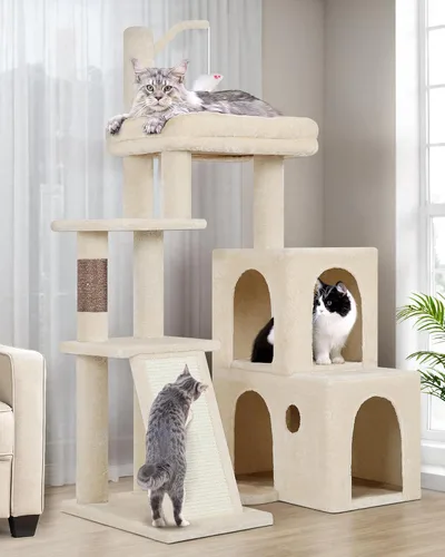 Globlazer F50 Torre para Gatos para Gatos Adultos de Interior, Árbol para Gatos Resistente de 50 Pulgadas para Gatos Grandes, Casa de Árbol para