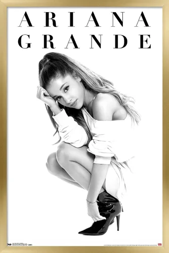 Miniatura 13 de Ariana Grande - Póster de pared de luna de miel, 22.4 pulgadas de largo x 14.7 pulgadas de ancho, versión enmarcada en madera de granero