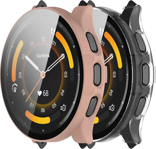 Miniatura 10 de Funda compatible con Garmin Venu 3S, protector de pantalla de policarbonato duro con vidrio templado, funda protectora completa para Garmin Venu 3S