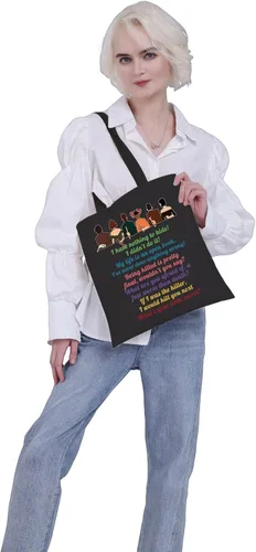 Miniatura 2 de VAMSII Clue the Movie Tote bag Murder Mystery Shoulder Bag Mrs. White Quote Bolsa de compras de comestibles