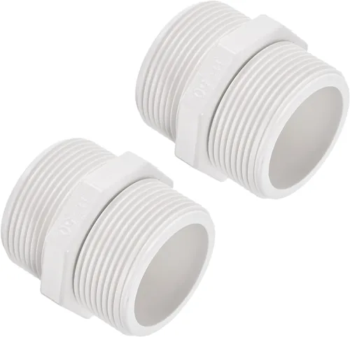 Miniatura 14 de M METERXITY Paquete de 4 accesorios de tubería de rosca macho de PVC – conector de manguera adaptador de rosca macho hexagonal G1/2, adaptador
