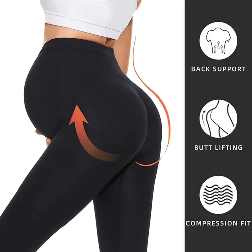 Miniatura 2 de Refeel Women's Maternity Capri Leggings Over The Belly Pregnancy Workout Active Stretchy Pants