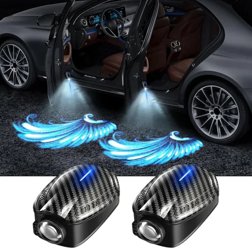 Miniatura 8 de 2 luces para puerta de automóvil, proyector de logotipo, esqueleto de calavera, universal, inalámbrico, para puerta de automóvil, luces LED