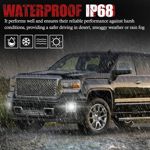 Miniatura 5 de BUNKER INDUST Luces antiniebla LED para GMC Sierra 1500 2014-2015, kit de lámpara antiniebla de conducción de parachoques