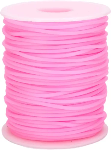 Miniatura 15 de FASHEWELRY 3 rollos de cables de goma huecos para tejer, cable de peluquero de 0.079 pulgadas (0.079 in), cables de silicona para tejer puntada