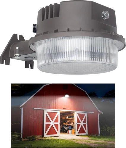 Miniatura 10 de Luz LED de granero del anochecer al amanecer con fotocélula, 55 W, 7500 lúmenes, 5000 K, incandescente de 500 W, reemplazo HID de 200 W, luz de Luz