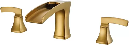 Miniatura 10 de Grifo de bañera romana de bronce frotado con aceite, grifos de baño de latón de 3 agujeros con 2 asas Oil Rubbed Bronze