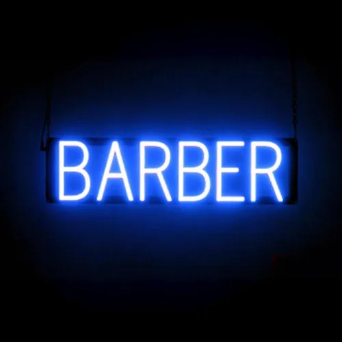 Miniatura 21 de SpellBrite Letrero con texto en inglés "WALK INS WELCOME", con aspecto de neón, fuente de luz LED azul, 29.8 x 15.0 pulgadas
